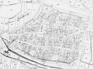 Vecchia mappa di Weinsberg da Geometer Jehle
