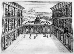 Progetto di castello e giardino, 1664 da Georg Andreas Bockler