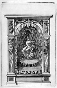 Fontana, design della grotta, 1664 da Georg Andreas Bockler
