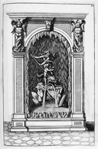 Fontana, progetto di grotta, 1664 da Georg Andreas Bockler