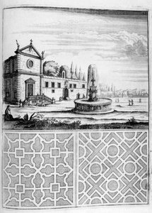 Casa, fontana e progetto del giardino, 1664