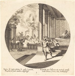 Giove trasforma Licaone in un lupo da Georg Andreas Wolfgang the Elder