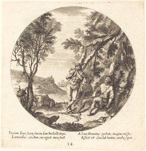 Mercurio addormenta Argo da Georg Andreas Wolfgang the Elder