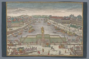 Veduta del Pont Neuf sulla Senna a Parigi, vista verso il Pont Royal da Georg Balthasar Probst (possibly)