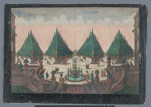 Veduta di un giardino di cipressi a Costantinopoli da Georg Balthasar Probst (possibly)