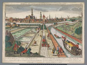 Veduta del Canale di Amsterdam a Haarlem da Georg Balthasar Probst