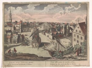 Vista della Porta Schalkwijker a Haarlem