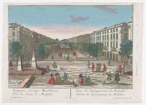 Veduta di una passeggiata a Marsiglia da Georg Balthasar Probst