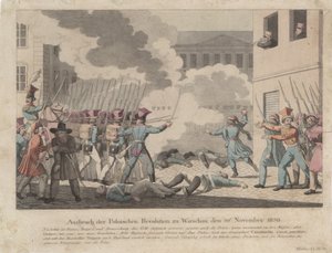 Scoppio della Rivoluzione Polacca a Varsavia nel novembre 1830