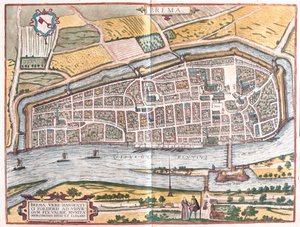 Brema, Germania - in "Civitates Orbis Terrarum" di Georg Braun, Colonia 1617 da Georg Braun