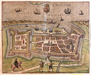 Calais, Francia - in "Civitates Orbis Terrarum" di Georg Braun, Colonia 1617 da Georg Braun