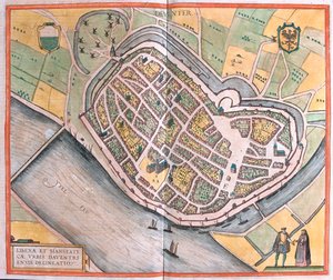 Deventer, Paesi Bassi - in "Civitates Orbis Terrarum" di Georg Braun, Colonia 1617 da Georg Braun