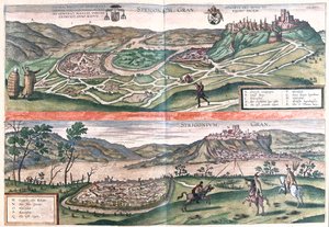 Esztergom, Ungheria - in "Civitates Orbis Terrarum" di Georg Braun, Colonia 1617