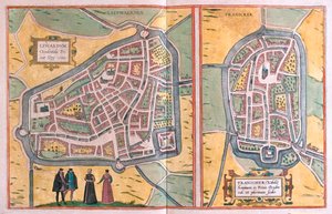 Leeuwarden (frisone occidentali), Franeker, Paesi Bassi - in "Civitates Orbis Terrarum" di Georg Braun, Colonia 1617