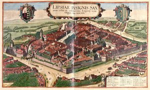 Lipsia, Germania - in "Civitates Orbis Terrarum" di Georg Braun, Colonia 1617. da Georg Braun