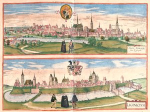Nysa - Legnica, Polonia - in "Civitates Orbis Terrarum" di Georg Braun, Colonia, 1617. da Georg Braun