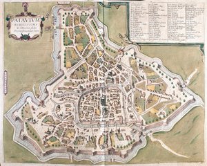 Padova, Italia - in "Civitates Orbis Terrarum" di Georg Braun, Colonia 1617