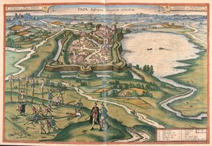 Papa, Ungheria - in "Civitates Orbis Terrarum" di Georg Braun, Colonia 1617 da Georg Braun