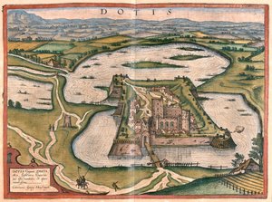 Tata, Ungheria - in "Civitates Orbis Terrarum" di Georg Braun, Colonia 1617 da Georg Braun