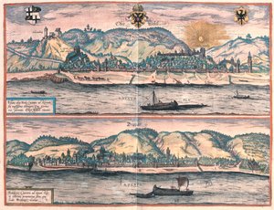 Vosavia (Ficelia) Oberwesel - Boppard, Germania - in "Civitates Orbis Terrarum" di Georg Braun, Colonia 1617