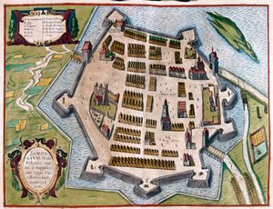 Zamosc, Polonia - in "Civitates Orbis Terrarum" di Georg Braun, Colonia 1617