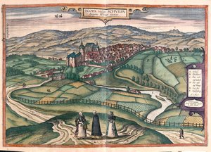 Zschopau, Germania - in "Civitates Orbis Terrarum" di Georg Braun, Colonia 1617 da Georg Braun