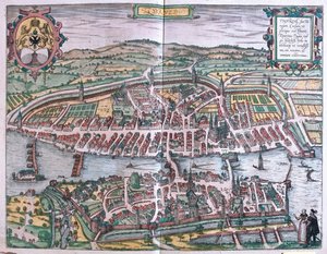 Zurigo, Svizzera - in "Civitates Orbis Terrarum" di Georg Braun, Colonia 1617 da Georg Braun