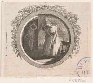 Vignetta del titolo per S. Richardson: "Miss Clarissa Harlowes Historie", parte quarta da Georg Christian Schule