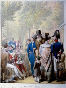 Boulevard des Italiens, il caffè Hardy a Parigi nel XIX secolo da Georg Emanuel Opitz