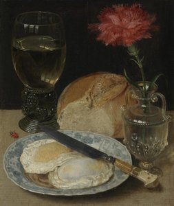 Tedesco: Stillleben mit Spiegeleiern Stil-life con uova fritte