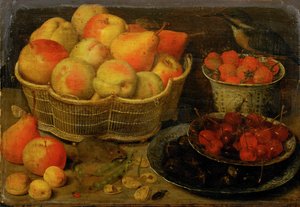 Natura morta con frutta ... (pittura su tavola) da Georg Flegel