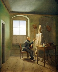 Tedesco: Caspar David Friedrich nel suo studio Caspar David Friedrich nel suo studio (1811) da Georg Friedrich Kersting
