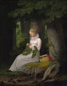 Tedesco: Die Kranzwinderin Il fabbricante di ghirlande da Georg Friedrich Kersting