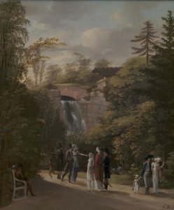 La cascata nel Giardino di Frederiksberg vicino a Copenaghen