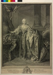 Imperatrice di Russia Elisabetta Petrovna da Georg Friedrich Schmidt