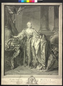 Imperatrice di Russia Elisabetta Petrovna da Georg Friedrich Schmidt