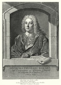 Georg Friedrich Händel, compositore barocco tedesco (incisione) da Georg Friedrich Schmidt