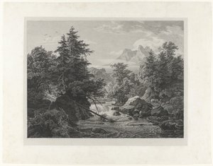 Veduta del fiume nel nord del Tirolo da Georg Heinrich Busse