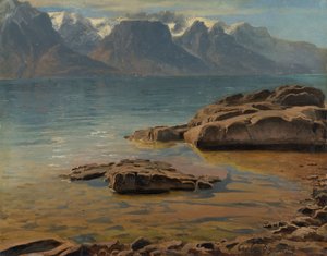 Lago di Ginevra presso Vevey verso Evian da Georg Heinrich Crola