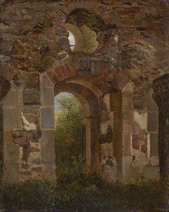 Passaggio nella rovina del monastero di Santa Croce presso Meißen da Georg Heinrich Crola