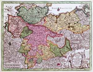 Mappa della Germania Settentrionale, da un Atlante
