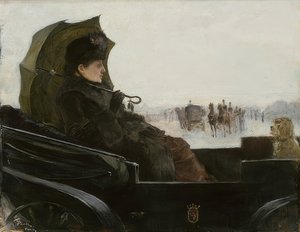 Signora in carrozza, Parigi da Georg Pauli
