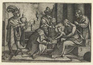 Adorazione dei Magi (Vita di Cristo) da Georg Pencz