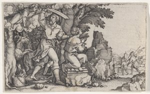 Il sacrificio di Abramo, dalla Storia di Abramo da Georg Pencz
