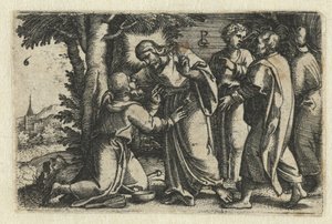 Cristo guarisce un lebbroso da Georg Pencz