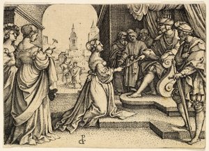 Ester davanti ad Assuero da Georg Pencz