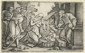 Nascita di Cristo e adorazione dei pastori da Georg Pencz