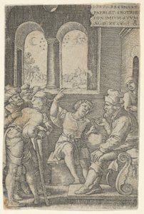 Giuseppe che descrive il suo sogno, dalla Storia di Giuseppe, 1544 da Georg Pencz