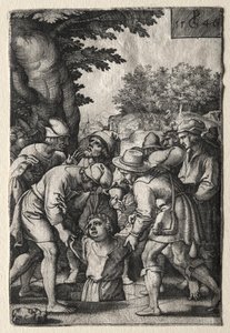 Giuseppe calato in un pozzo da Georg Pencz