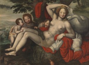 Leda e il cigno, metà del XVI secolo da Georg Pencz